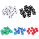 10 pieces 10 Sided Dice D10 Polyhedral Dice for Dungeons and Dragons Party Table Games White