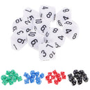 10 pieces 10 Sided Dice D10 Polyhedral Dice for Dungeons and Dragons Party Table Games White