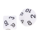 10 pieces 10 Sided Dice D10 Polyhedral Dice for Dungeons and Dragons Party Table Games White
