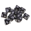 10 pieces 10 Sided Dice D10 Polyhedral Dice for Dungeons and Dragons Party Table Games Black