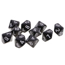 10 pieces 10 Sided Dice D10 Polyhedral Dice for Dungeons and Dragons Party Table Games Black