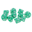 10 pieces 10 Sided Dice D10 Polyhedral Dice Acrylic for Dungeons and Dragons Party Table Games Green