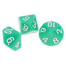 10 pieces 10 Sided Dice D10 Polyhedral Dice Acrylic for Dungeons and Dragons Party Table Games Green
