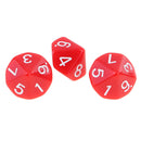 10 pieces 10 Sided Dice D10 Polyhedral Dice Acrylic for Dungeons and Dragons Party Table Games Red