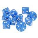 10 pieces 10 Sided Dice D10 Polyhedral Dice Acrylic for Dungeons and Dragons Party Table Games Blue