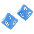 10 pieces 10 Sided Dice D10 Polyhedral Dice Acrylic for Dungeons and Dragons Party Table Games Blue