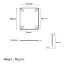 Electric Guitar Steel Neck Plate for Tele Telecaster Guitar Neck Joint Board