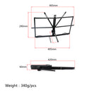 Adjustable Steel Sheet Music Stand Holder Folding Bracket Easy to Carry