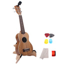 Mini Zebrawood Soprano Ukelele 21inch Hawaii Style Guitar Bright Tone Set