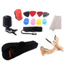 Mini Zebrawood Soprano Ukelele 21inch Hawaii Style Guitar Bright Tone Set