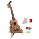Mini Zebrawood Soprano Ukelele 21inch Hawaii Style Guitar Bright Tone Set