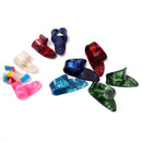 15 Pieces Guitar Bass Finger Thumb Picks Plectrums Musical Instrument Parts Set