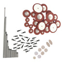 Alto Sax Repair Parts Kit Sax Pad Set + Key Buttons Inlay + Screws Musical Instrument Replacement