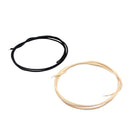 Durable 2 Pieces Copper Sliver-plated 22 awg PushBack Guitar Cotton Cloth Pickup Wire Black, White 39.37inch