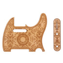 Durable Flower Pattern Maple Guitar Pickguard Anti-scratch Plate for TEL Electric Guitar Replacement Accessory