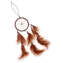 Handmade Dreamcatcher Craft for House Car Hanging Ornament Sweet Dream Accessory Brown