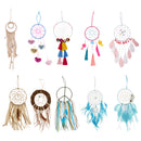 1 Piece Feathers Tassel Dream Catcher Handmade Hanging Ornament Pink Wall Decoration