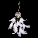 Indian Heart Dream Catcher Feather Pendant for Wall Car Hanging Decoration