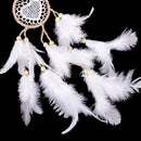 Indian Heart Dream Catcher Feather Pendant for Wall Car Hanging Decoration