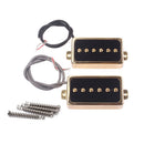 2 Pieces Plastic Alnico 5 Soapbar Pickup for Electric Guitar Replacement Parts Neck/Bridge Golden