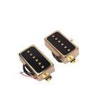 2 Pieces Plastic Alnico 5 Soapbar Pickup for Electric Guitar Replacement Parts Neck/Bridge Golden