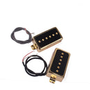 2 Pieces Plastic Alnico 5 Soapbar Pickup for Electric Guitar Replacement Parts Neck/Bridge Golden