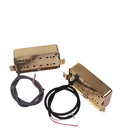 2 Pieces Plastic Alnico 5 Soapbar Pickup for Electric Guitar Replacement Parts Neck/Bridge Golden
