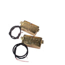 2 Pieces Plastic Alnico 5 Soapbar Pickup for Electric Guitar Replacement Parts Neck/Bridge Golden