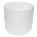 Crystal Singing Bowl E Note for Solar Chakra Frosted Quartz 6 Inch White Perfect Sound