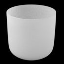 Heart Chakra Quartz Crystal Singing Bowl F Note Excellent Design Beautiful Style 6 Inch White