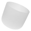 Crystal Singing Bowl D Note for Sacral Chakra Frosted Quartz 7 Inch White Perfect Sound