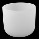 Crystal Singing Bowl D Note for Sacral Chakra Frosted Quartz 7 Inch White Perfect Sound