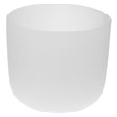 Heart Chakra Quartz Crystal Singing Bowl F Note Excellent Design Beautiful Style 7 Inch White