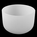 Crystal Singing Bowl C Note for Root Chakra Frosted Quartz 8 Inch White Perfect Sound