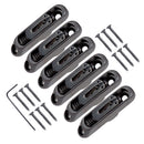 6 Pcs Single Individual Bridge Saddles Tailpiece Set for Electric Guitar Parts Black