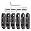 6 Pcs Single Individual Bridge Saddles Tailpiece Set for Electric Guitar Parts Black