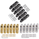 6 Pcs Single Individual Bridge Saddles Tailpiece Set for Electric Guitar Parts Black