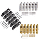 6 Pcs Single Individual Bridge Saddles Tailpiece Set for Electric Guitar Parts Black