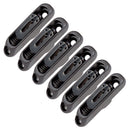 6 Pcs Single Individual Bridge Saddles Tailpiece Set for Electric Guitar Parts Black