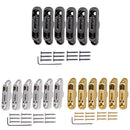 6 Pcs Single Individual Bridge Saddles Tailpiece Set for Electric Guitar Parts Black