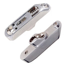 6 Pcs Single Individual Bridge Saddles Tailpiece Set for Electric Guitar Parts Silver