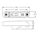 6 Pcs Single Individual Bridge Saddles Tailpiece Set for Electric Guitar Parts Silver