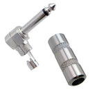 2 Pcs 6.35mm Stereo Phone Plug Guitar Cable Audio Connector Plug Electric Guitar Bass Parts Accessory