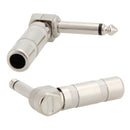 2 Pcs 6.35mm Stereo Phone Plug Guitar Cable Audio Connector Plug Electric Guitar Bass Parts Accessory