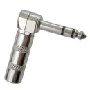 2pcs Guitar Cable Connector 1/4" Right Angle Male Stereo Phone Plug