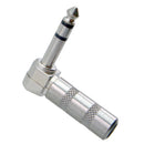 2pcs Guitar Cable Connector 1/4" Right Angle Male Stereo Phone Plug