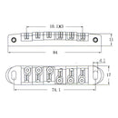 1PCS Black Roller Saddle Tailpiece Style Bridge for LP Les Paul Electric Guitar Parts