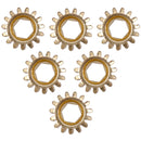6 Pieces Professional Iron Gold Hex Hole Gear 1:15 Guitar Tuners Tuning Pegs Parts