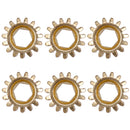 6 Pieces Professional Iron Gold Hex Hole Gear 1:15 Guitar Tuners Tuning Pegs Parts
