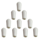 10 Pieces Plastic 3-Way Toggle Switches Knobs Cap 0.15inch for Electric Guitar Replacement Parts White